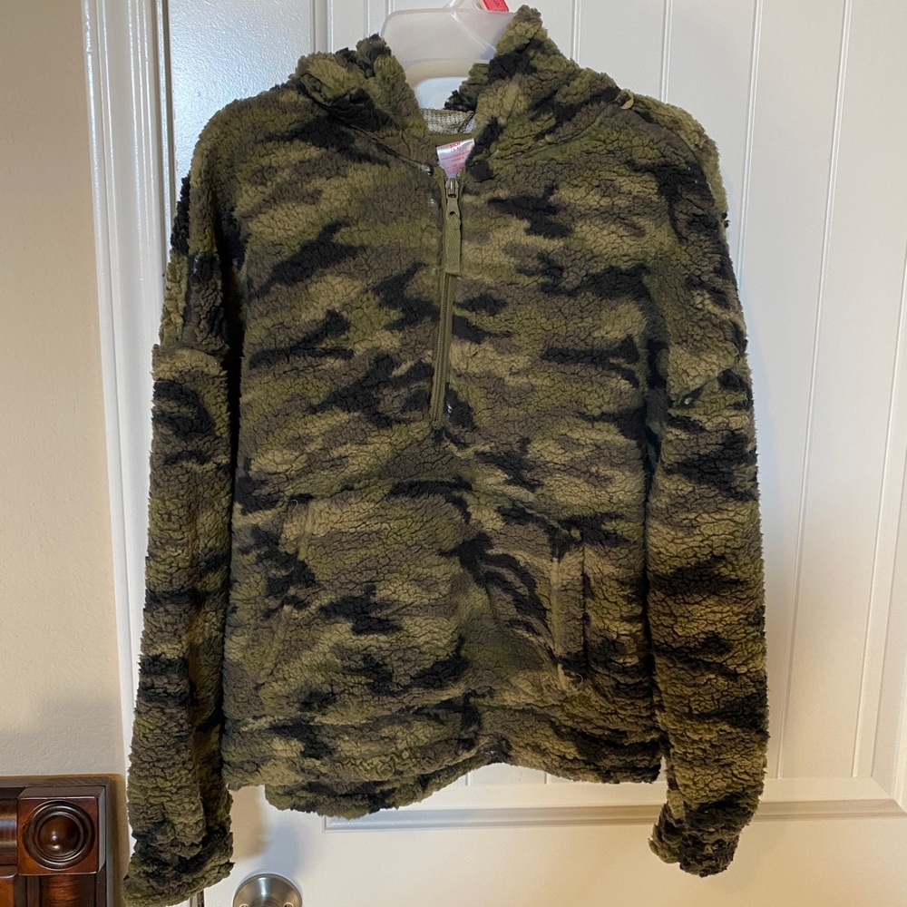 Camo Sherpa Pullover